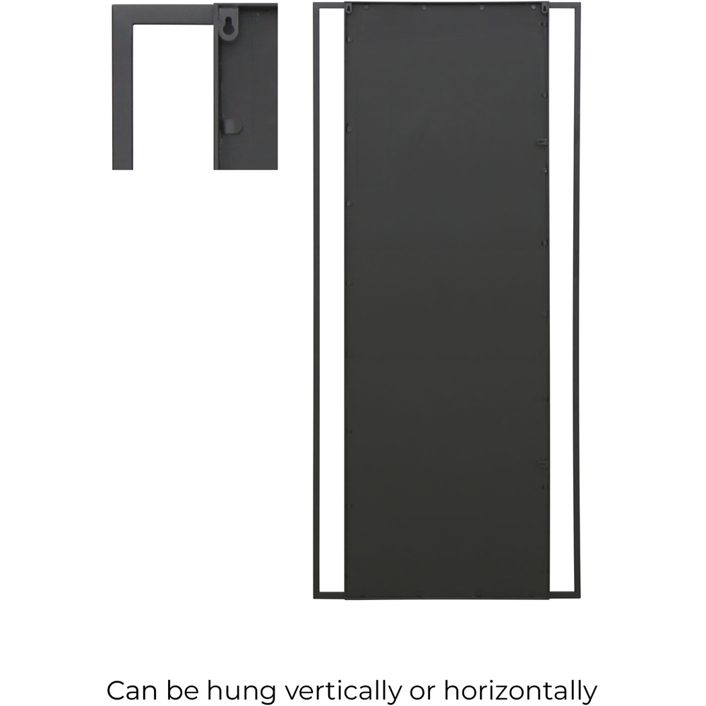 MirrorOutlet The Genestra Black Modern Wall and Leaner Garden Mirror 180 x 80cm Image 4