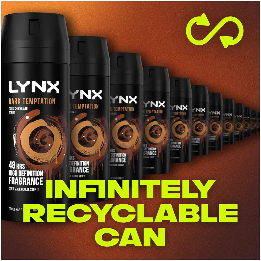 Lynx Dark Temptation Deodorant Bodyspray 150ml Image 8