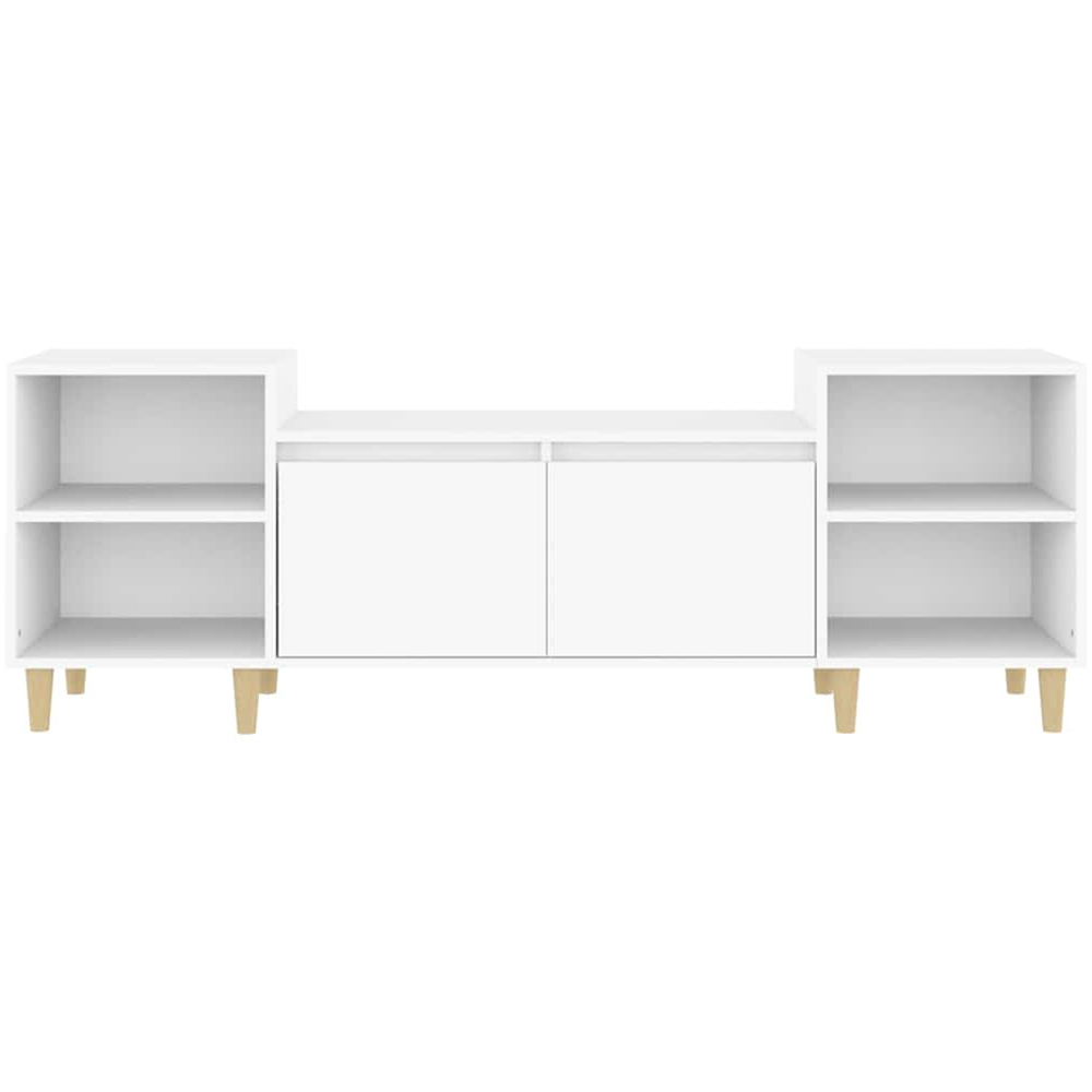 vidaXL 2 Door 4 Shelf White TV Cabinet Image 4