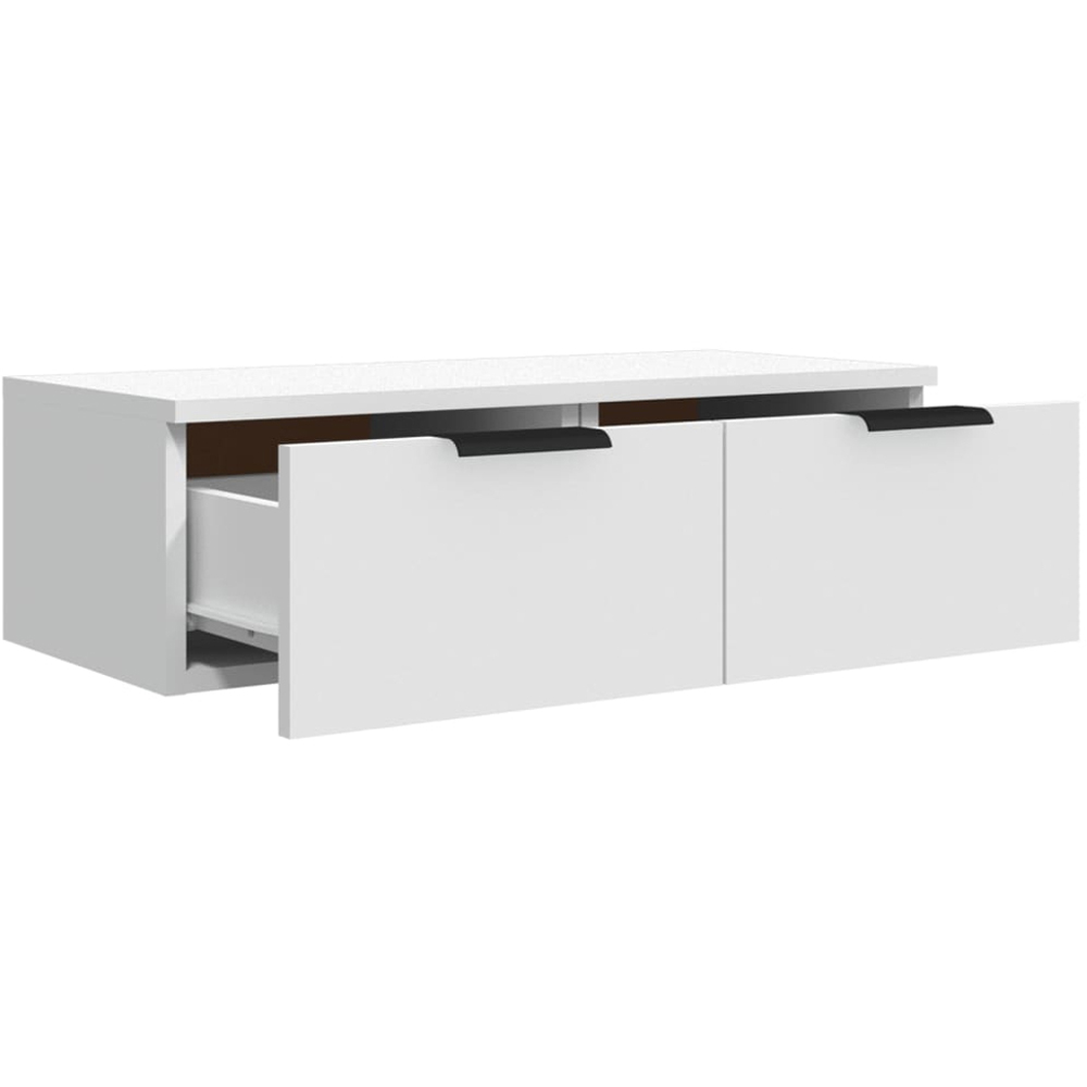 vidaXL 2 Drawer White Wall Mounted Cabinet Image 6