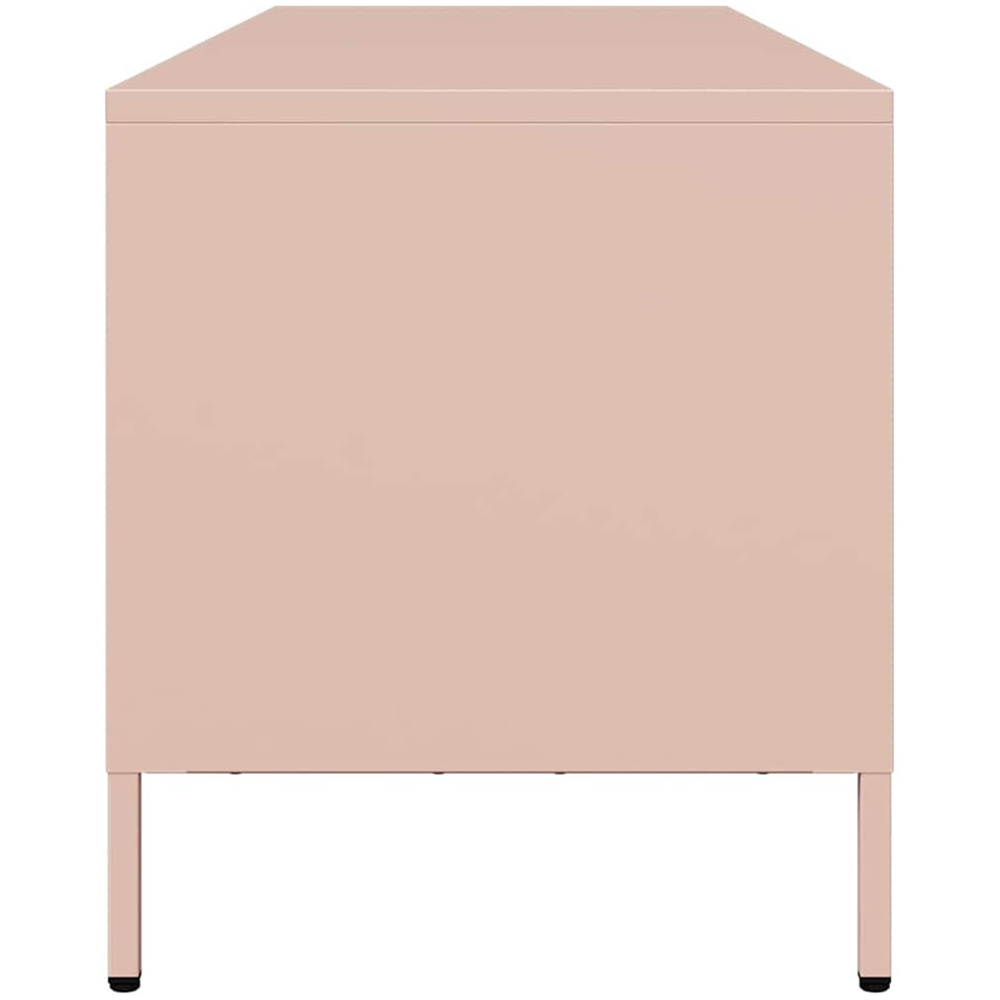 vidaXL 2 Drawer 2 Shelf Pink Steel Industrial Style TV Cabinet Image 5