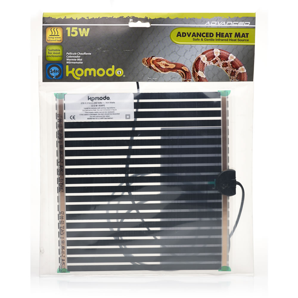 Komodo Advanced Black 15W Reptile Heat Mat Image 2