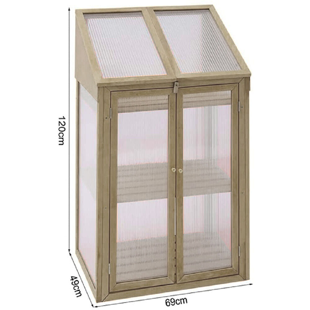Neo Model 3 Brown Cold Frame 2.3 x 1.6ft Mini Growhouse Image 3
