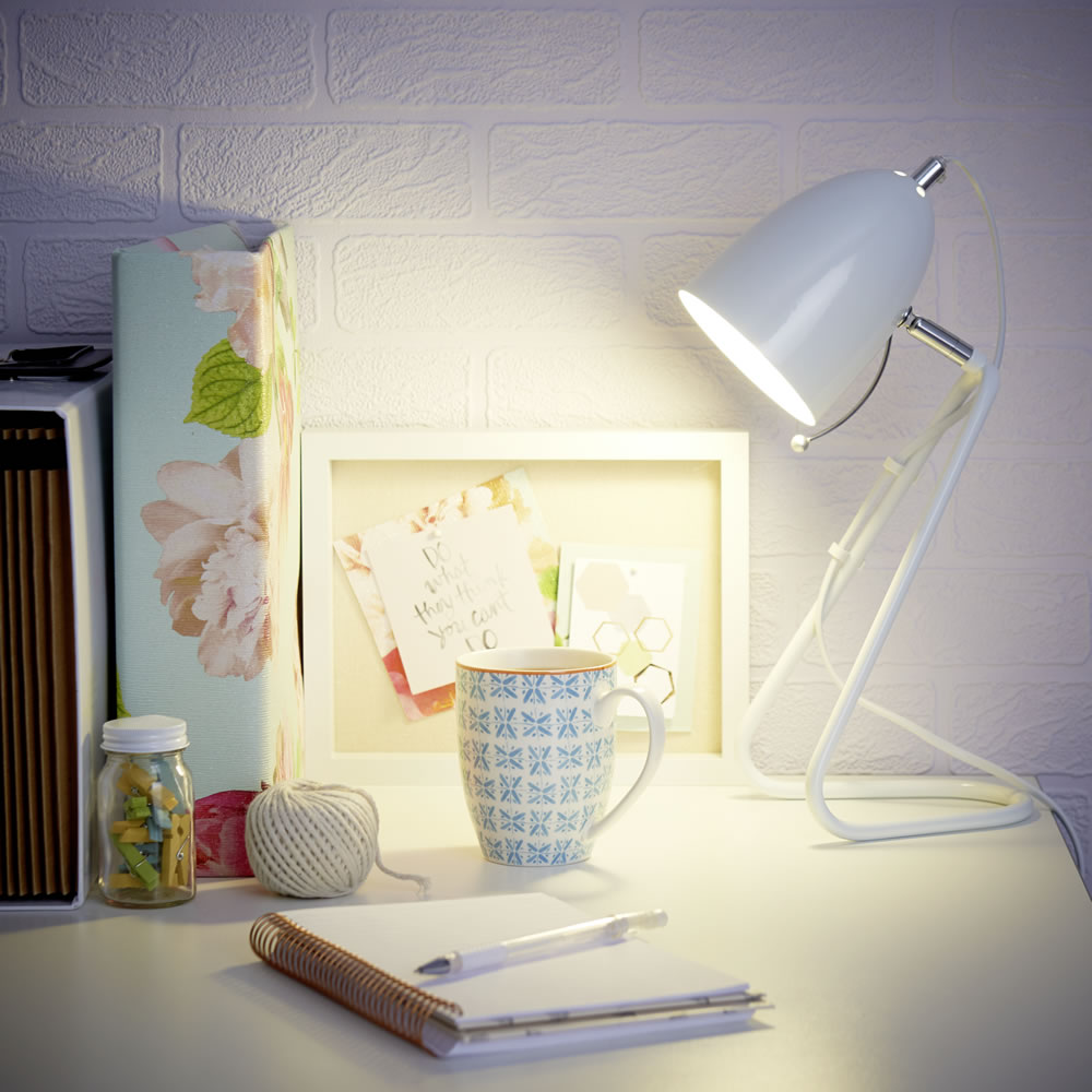Wilko Designo White Desk Lamp Image 8