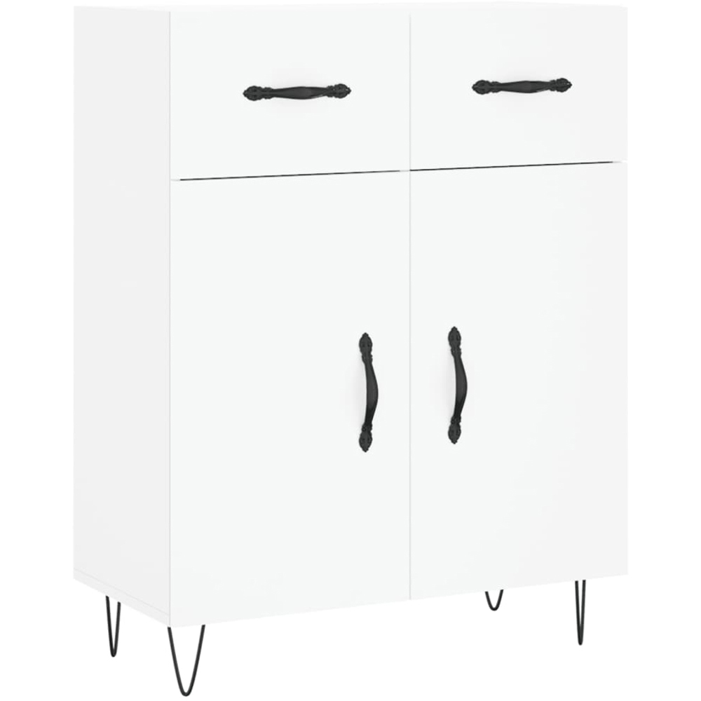 vidaXL 4 Door 2 Drawer 7 Shelf White Highboard Image 7