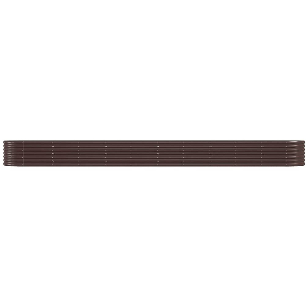 vidaXL Brown Galvanised Steel Raised Garden Bed 440 x 80 x 36cm Image 2