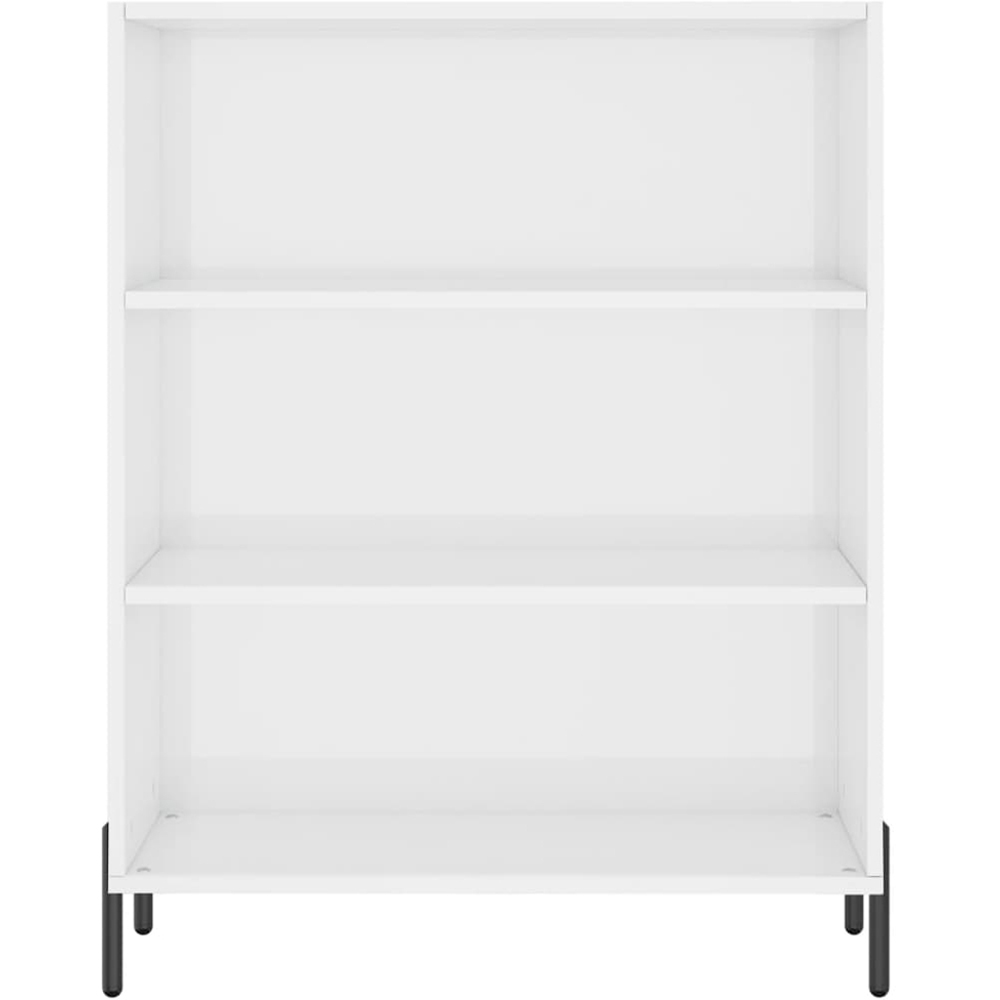 vidaXL 3 Open Shelf High Gloss White Shelf Cabinet Image 4