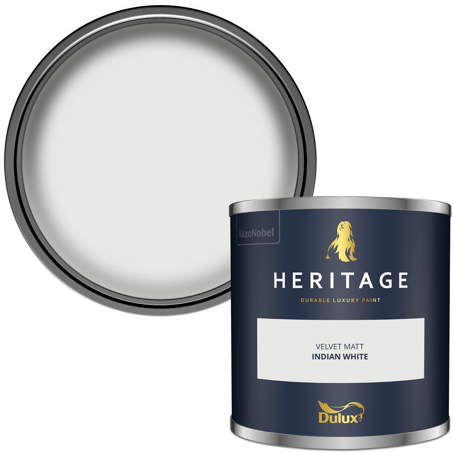 Dulux Heritage Walls and Ceilings Indian White Velvet Matt Emulsion Paint Tester Image 2