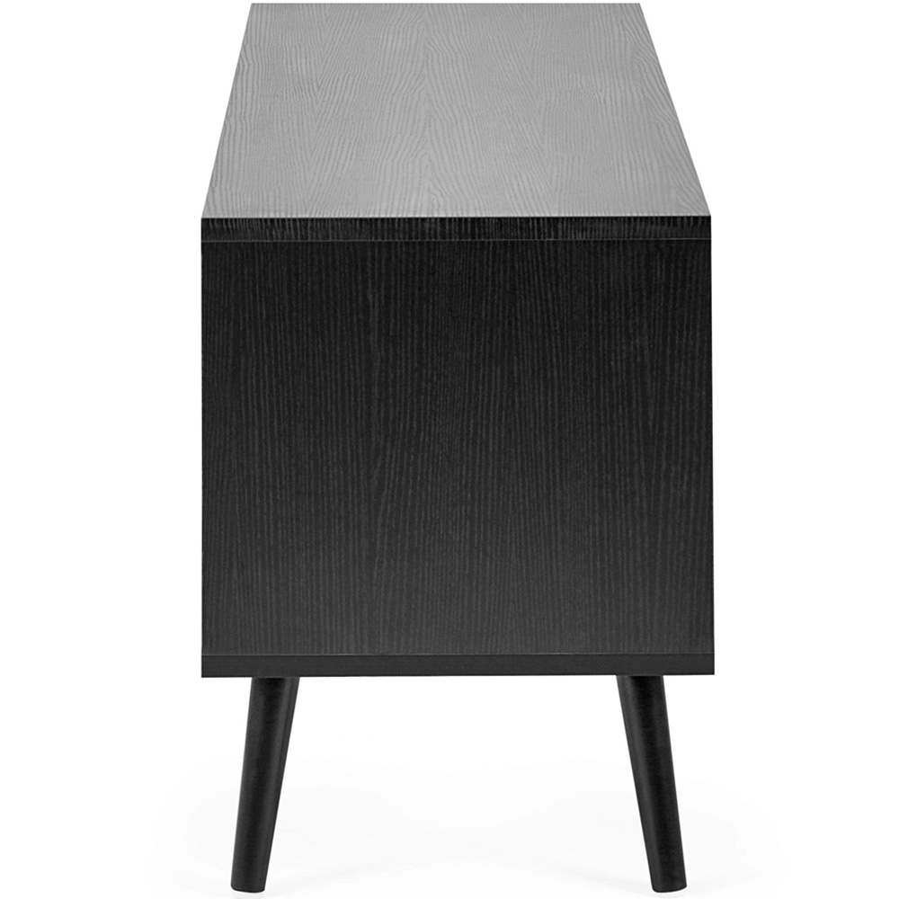 Julian Bowen Trent 2 Door Walnut and Black Large TV Stand for 55 inch Image 4