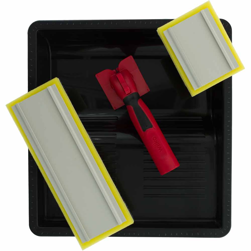 Wilko Paint Pad Set for Accuracy and Less-Mess on Flat Walls and Ceilings 4 Piece Tray Kit Image 11