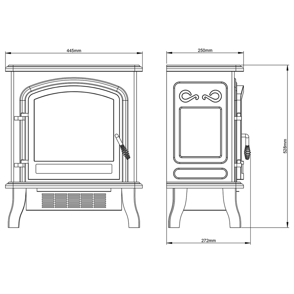 Be Modern Colman French Grey Electric Stove Image 7