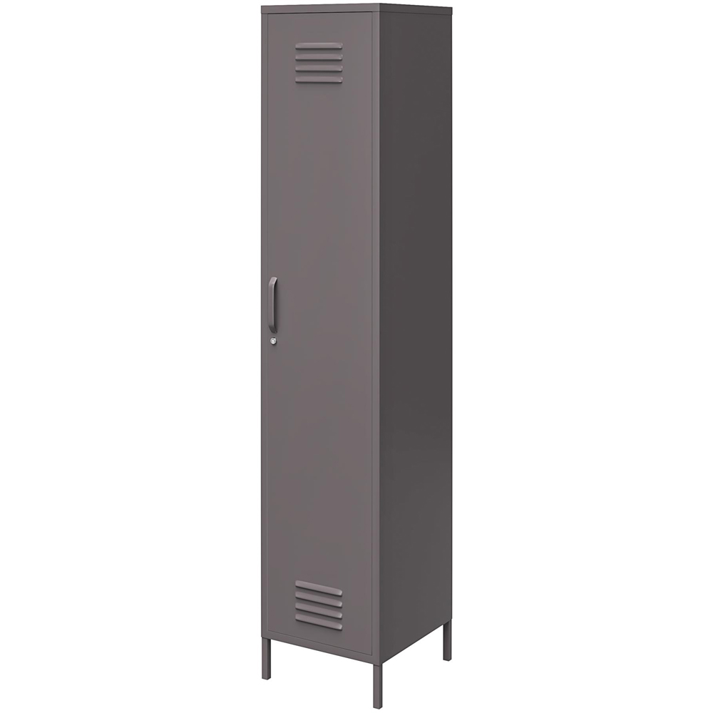 Dorel Bradford Single Door Grey Metal Locker Storage Cabinet Image 5