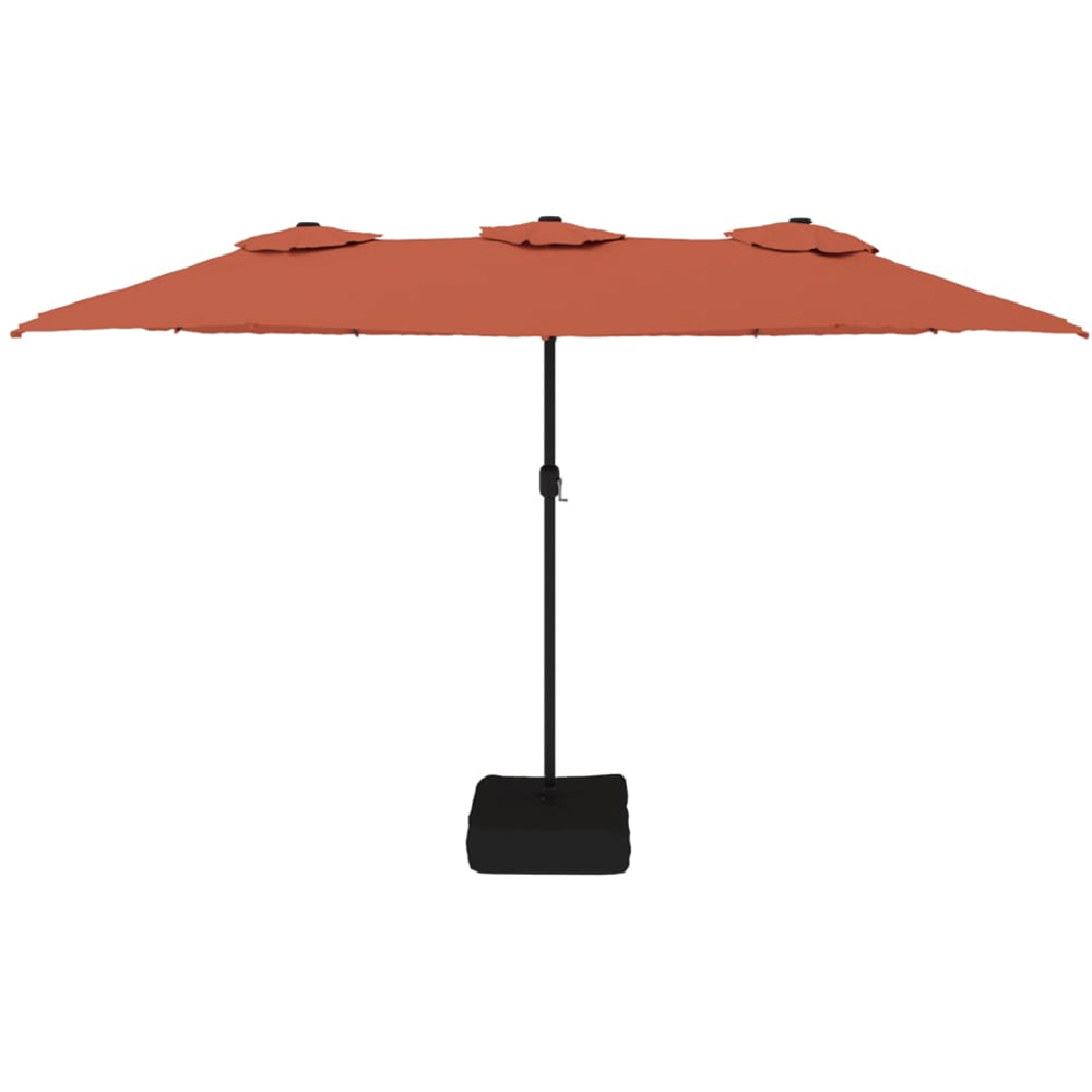 vidaXL Orange LED Double Head Parasol 4.5 x 2.6m Image 3