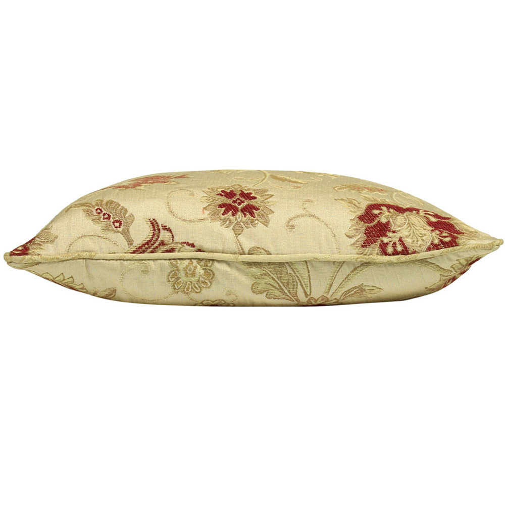 Paoletti Zurich Large Champagne Floral Jacquard Cushion Image 2