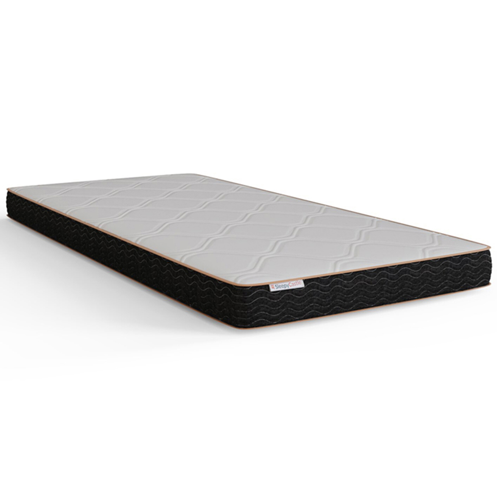 GFW Single Black Faux Leather Side Lift Ottoman Bed with Bonnell Mattress Image 2