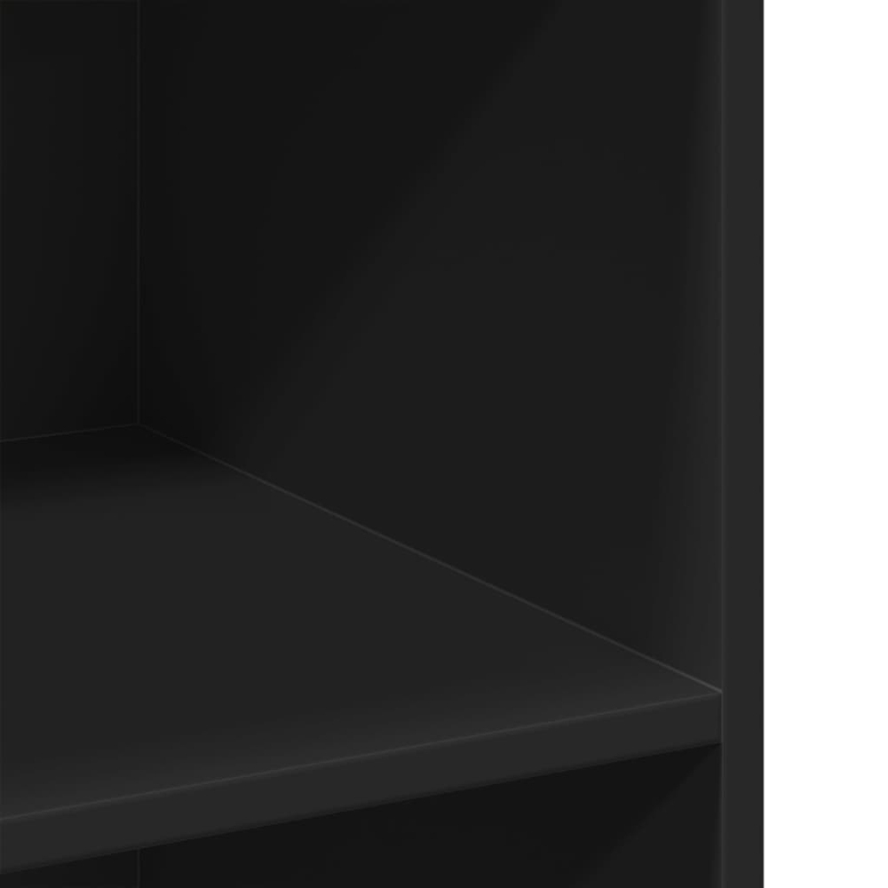 vidaXL 3 Shelf Black Wooden Sideboard Image 7