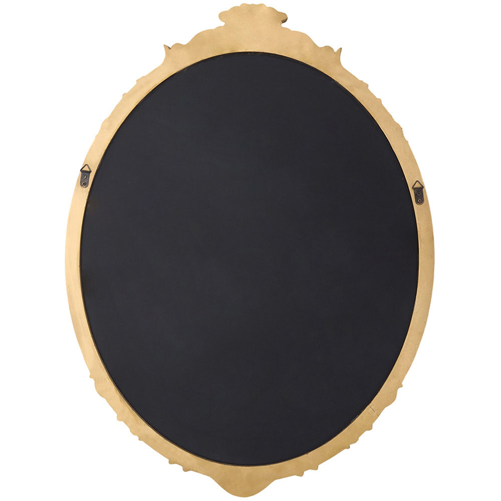 Living and Home Gold Oval Classic Wall Mirror 80 x 60cm Image 3