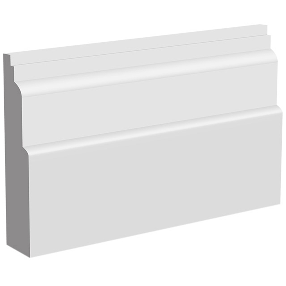 National Skirting White Oslo Primed Skirting Board 18mm 70 x 4200mm Image 1