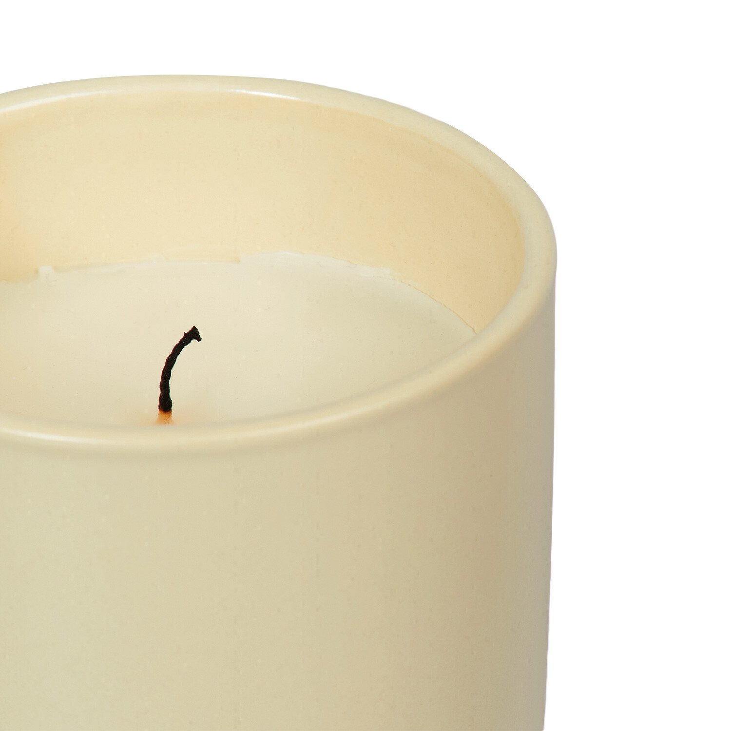 White Musk & Warm Vanilla Ceramic Candle - Cream Image 2