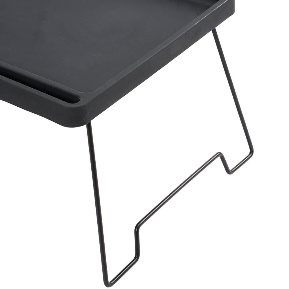 Living and Home Black Foldable Bed Table with Cup Holder Image 5