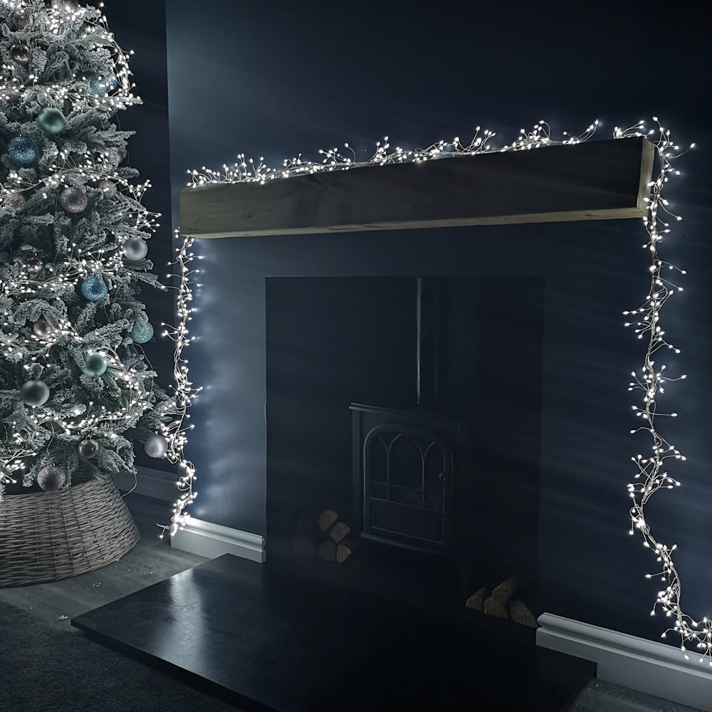 Samuel Alexander Ultra Bright 860 White LED Christmas Garland Light Image 2