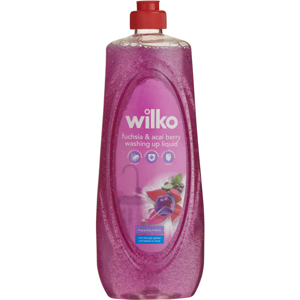 Wilko Fuchsia and Acai Berry Washing Up Liquid 750ml Image 1