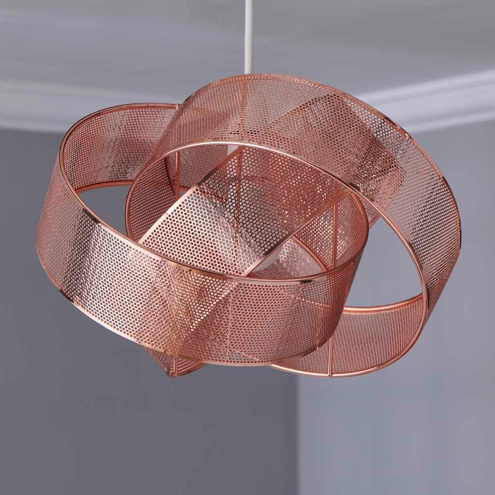 Wilko Copper Interlocking Perforated Light  Shade Image 5