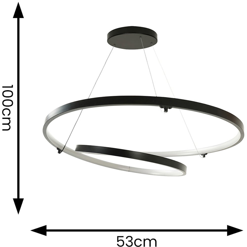 ValueLights Infinity Black Loop Integrated LED Ceiling Light Image 7