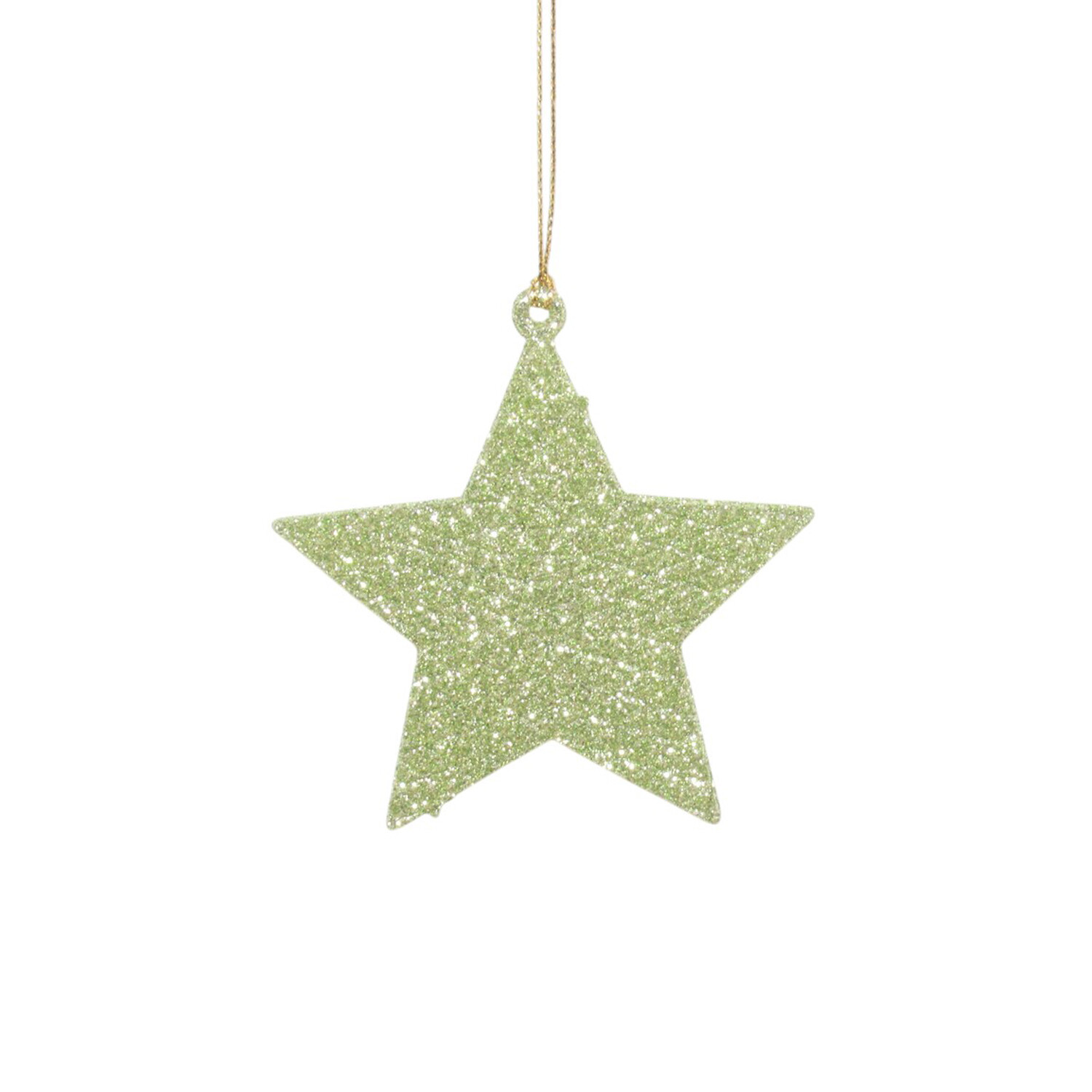 Frosted Glitter Star Green or White Image 1