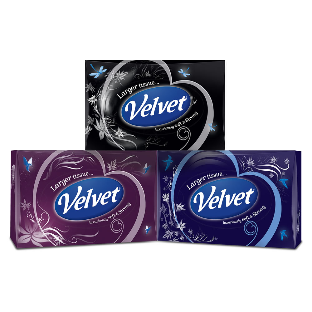 Velvet Facial Tissue Box Extra Large 50 Sheets 3 Ply Image