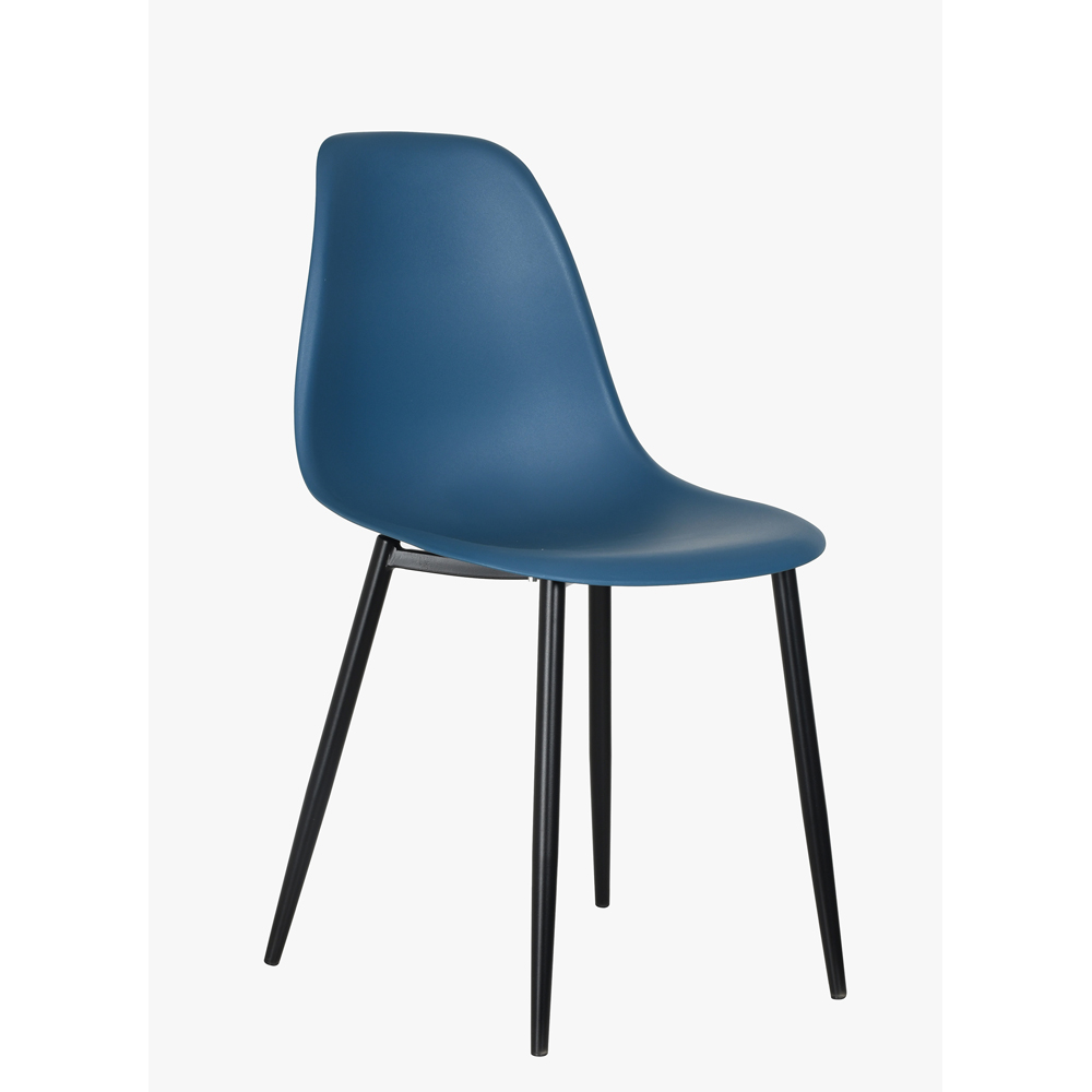 Core Products Aspen Set of 2 Blue and Black Curved Dining Chair Image 3