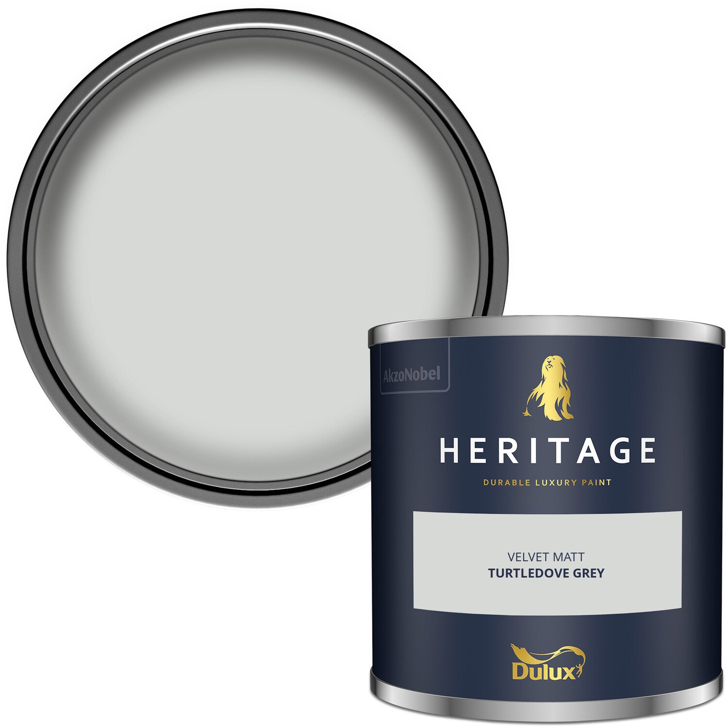 Dulux Heritage Velvet Matt Emulsion Tester Turtledove Grey Image 2
