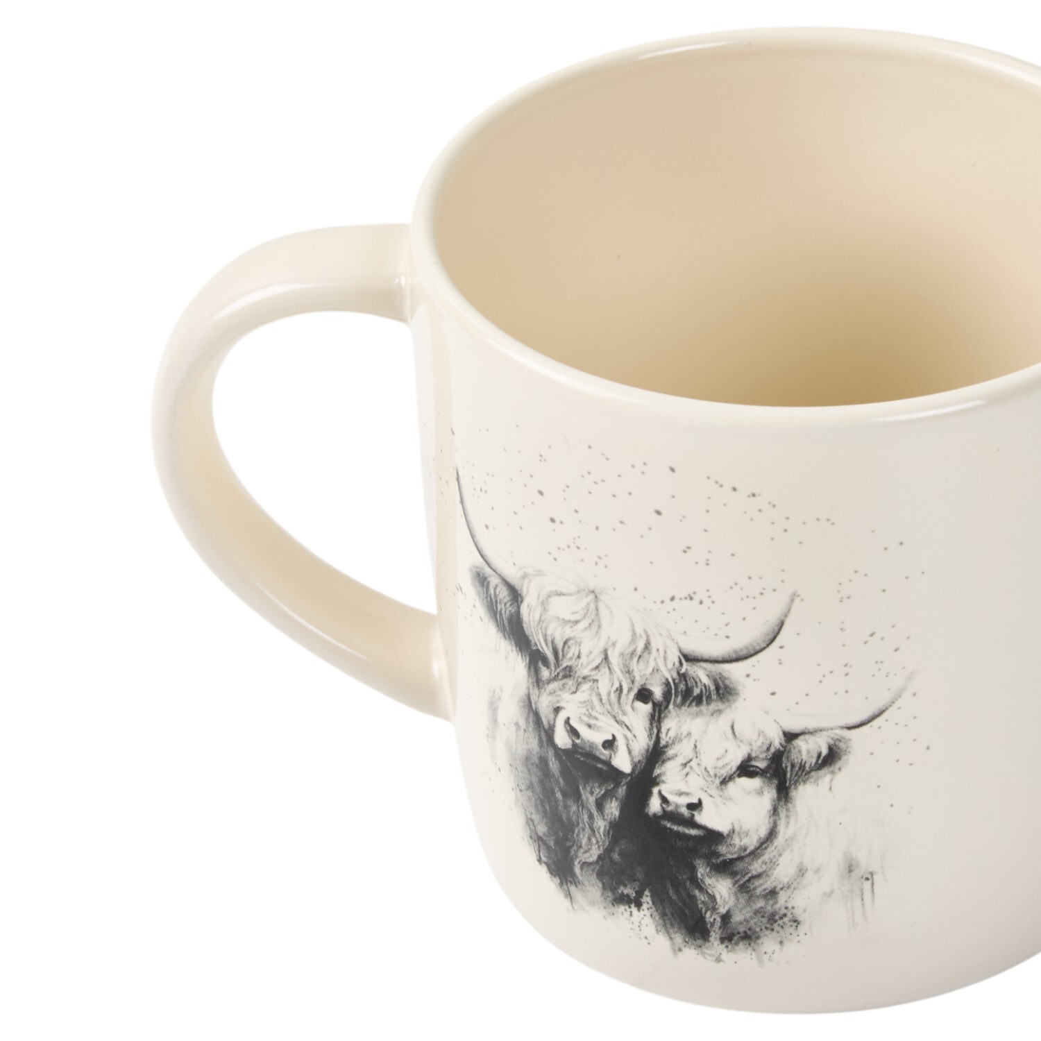 Highland Cow Design Mug Cream Image 4