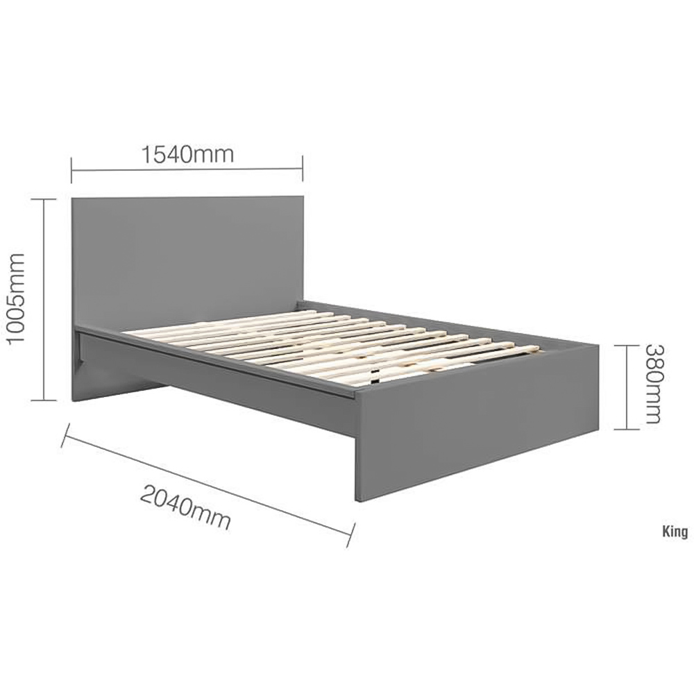 Oslo King Size Grey Bed Image 9