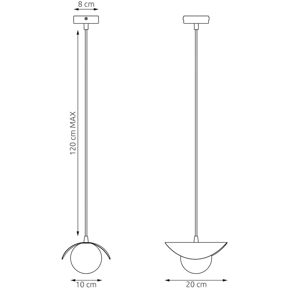 Emibig Ritual Beige G9 Small Ceiling Pendant Light Image 8