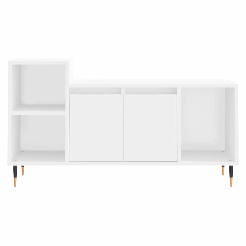 vidaXL 2 Door 3 Shelf White TV Cabinet Image 5