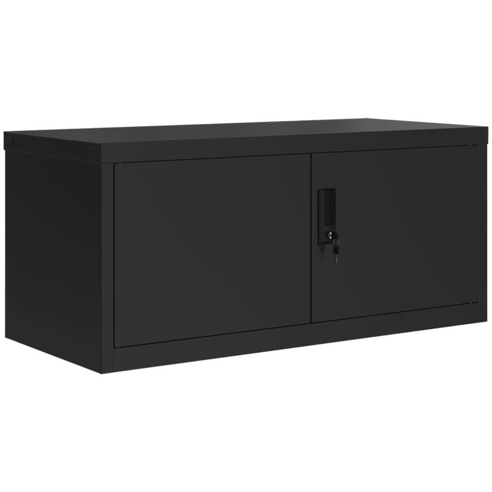 vidaXL 2 Door Black Steel Filing Cabinet Set of 2 Image 3