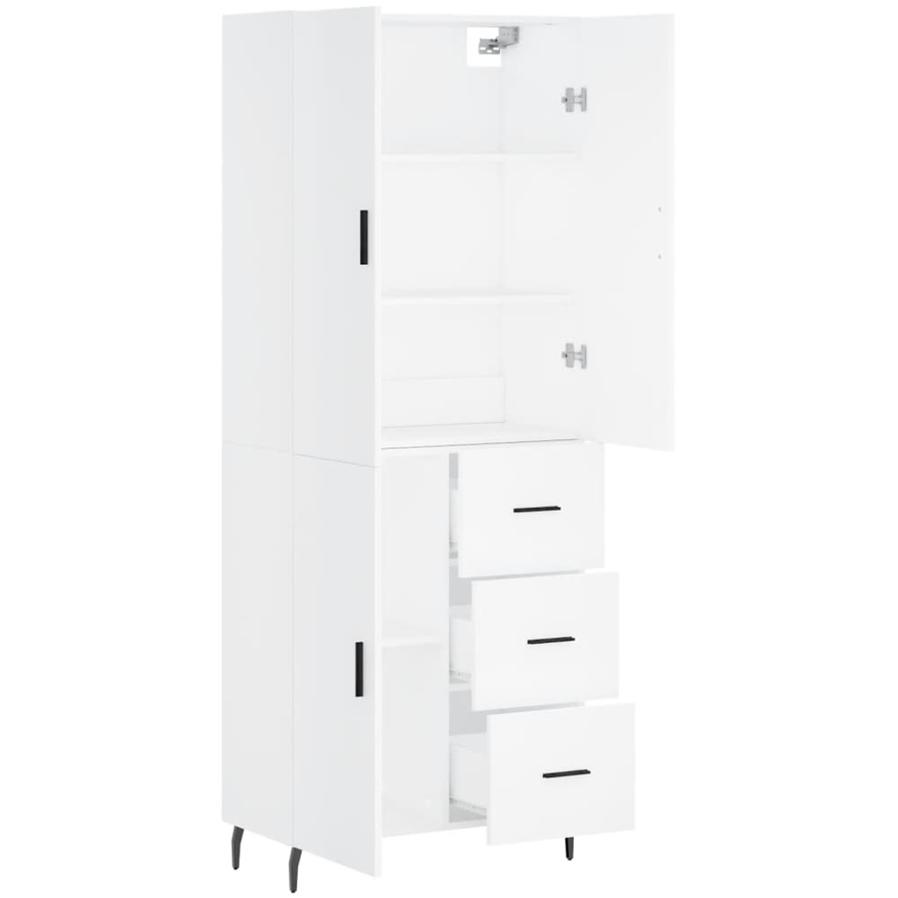 vidaXL 3 Door 3 Drawer White Highboard Image 4