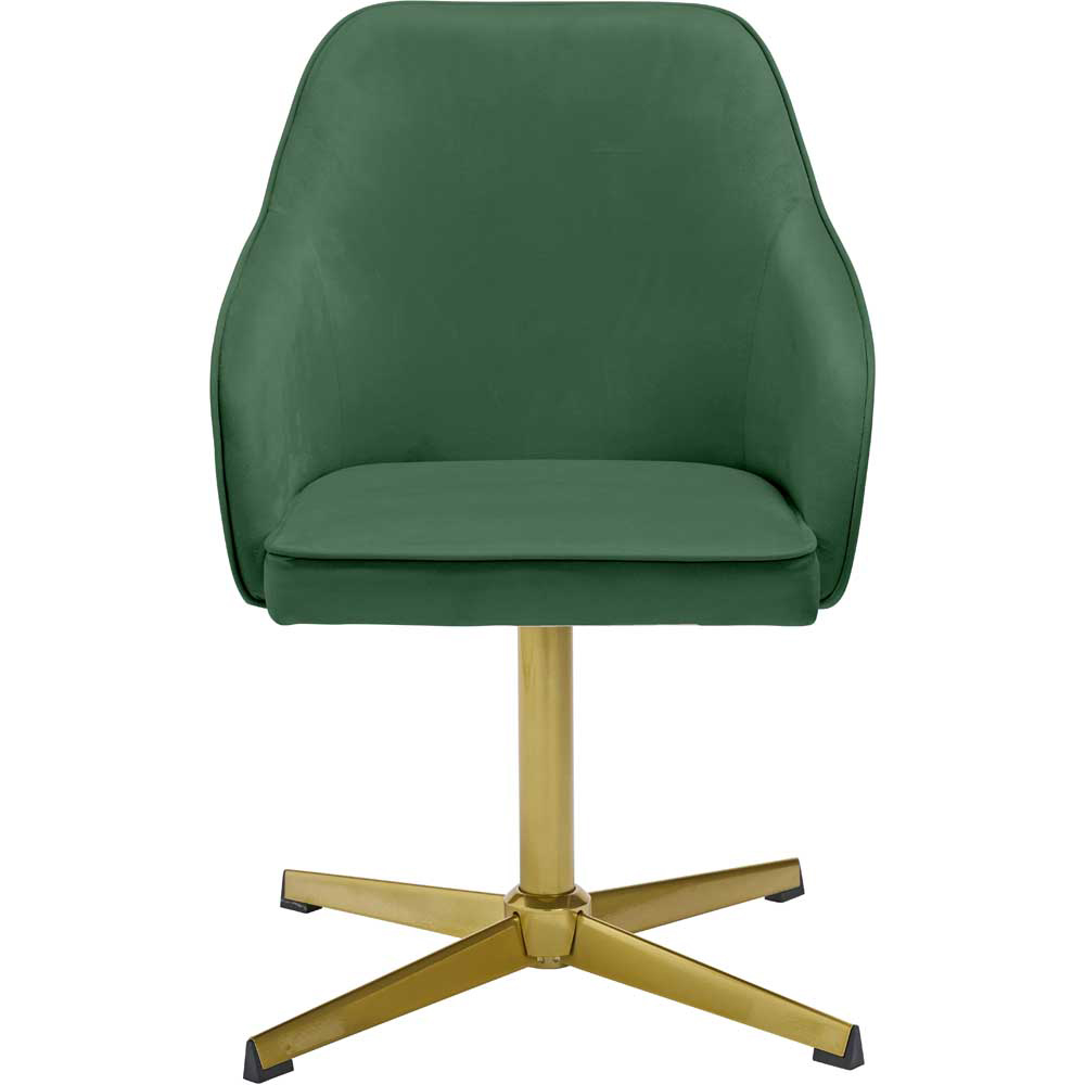 Felix Green Velvet Office Chair Image 2