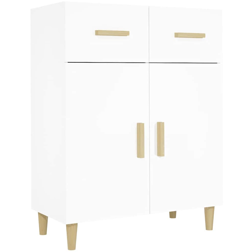 vidaXL 2 Door 2 Drawer White Sideboard Image 2