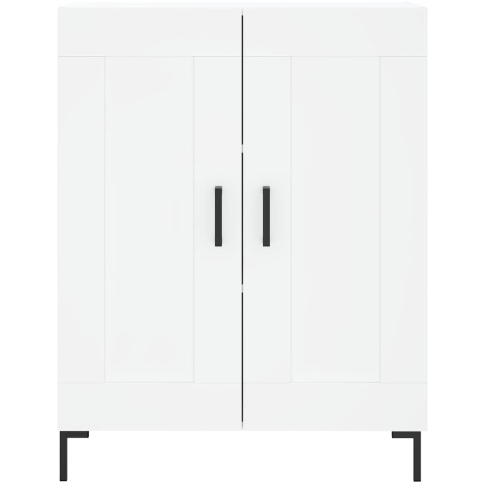 vidaXL 4 Door 6 Shelf White Highboard with Metal Legs Image 8