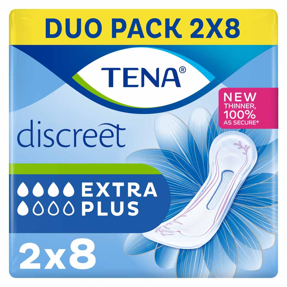 TENA Lady Discreet Ex+ Incontinence Pads 16pk Image 1