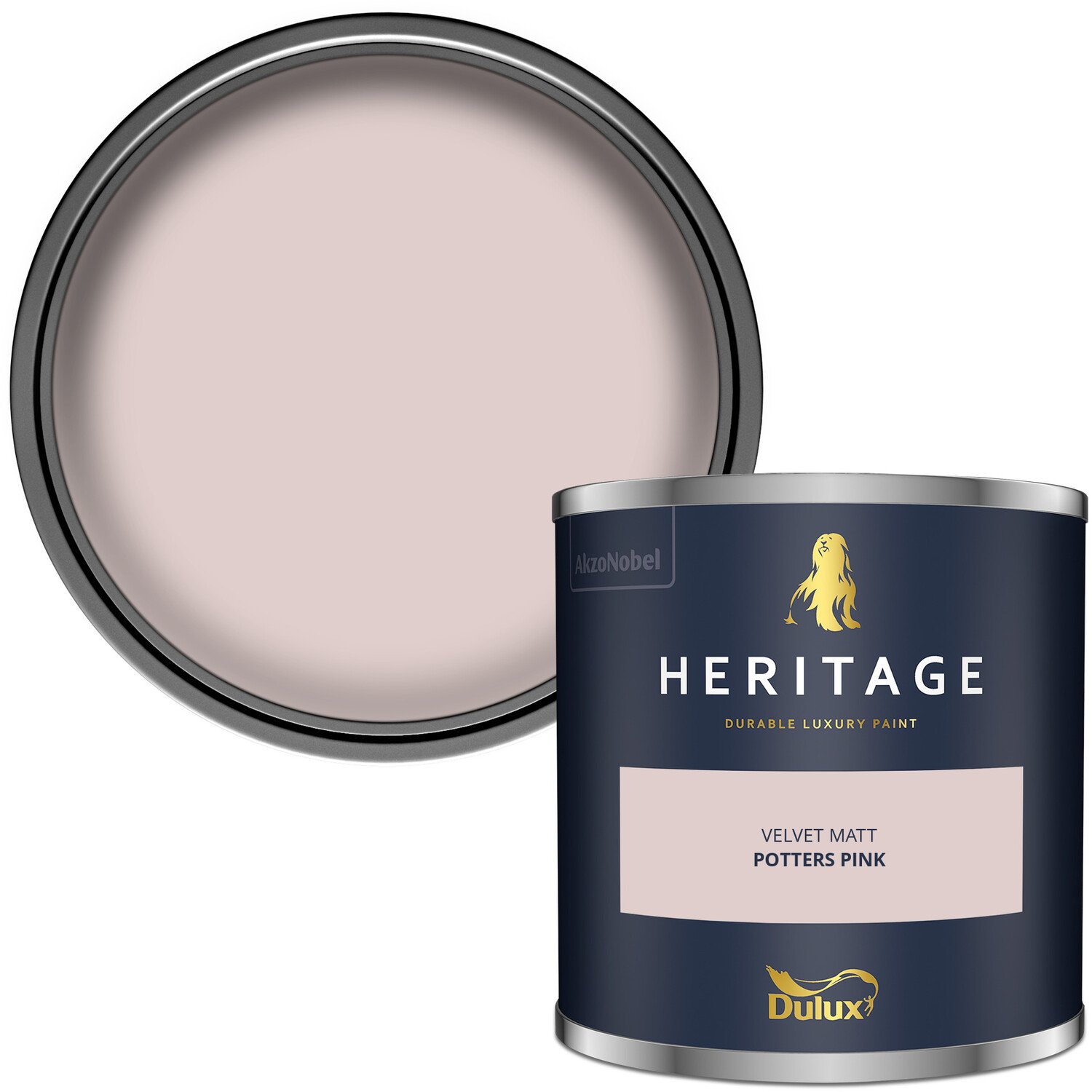 Dulux Heritage Walls and Ceilings Potters Pink Velvet Matt Emulsion Paint Tester Image 2