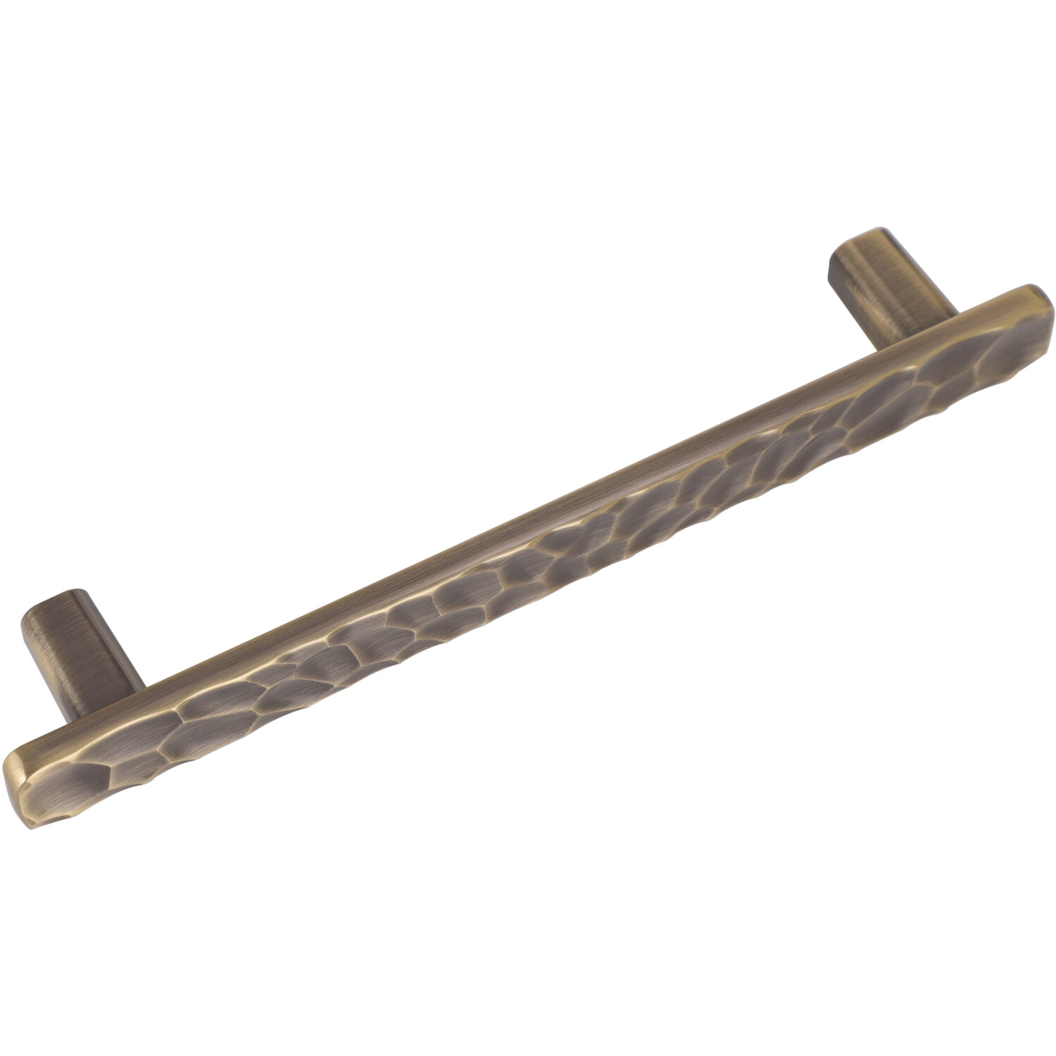 Pack of 2 Dalston Hammered Cabinet Handles Antique Brass 128 mm Image 2