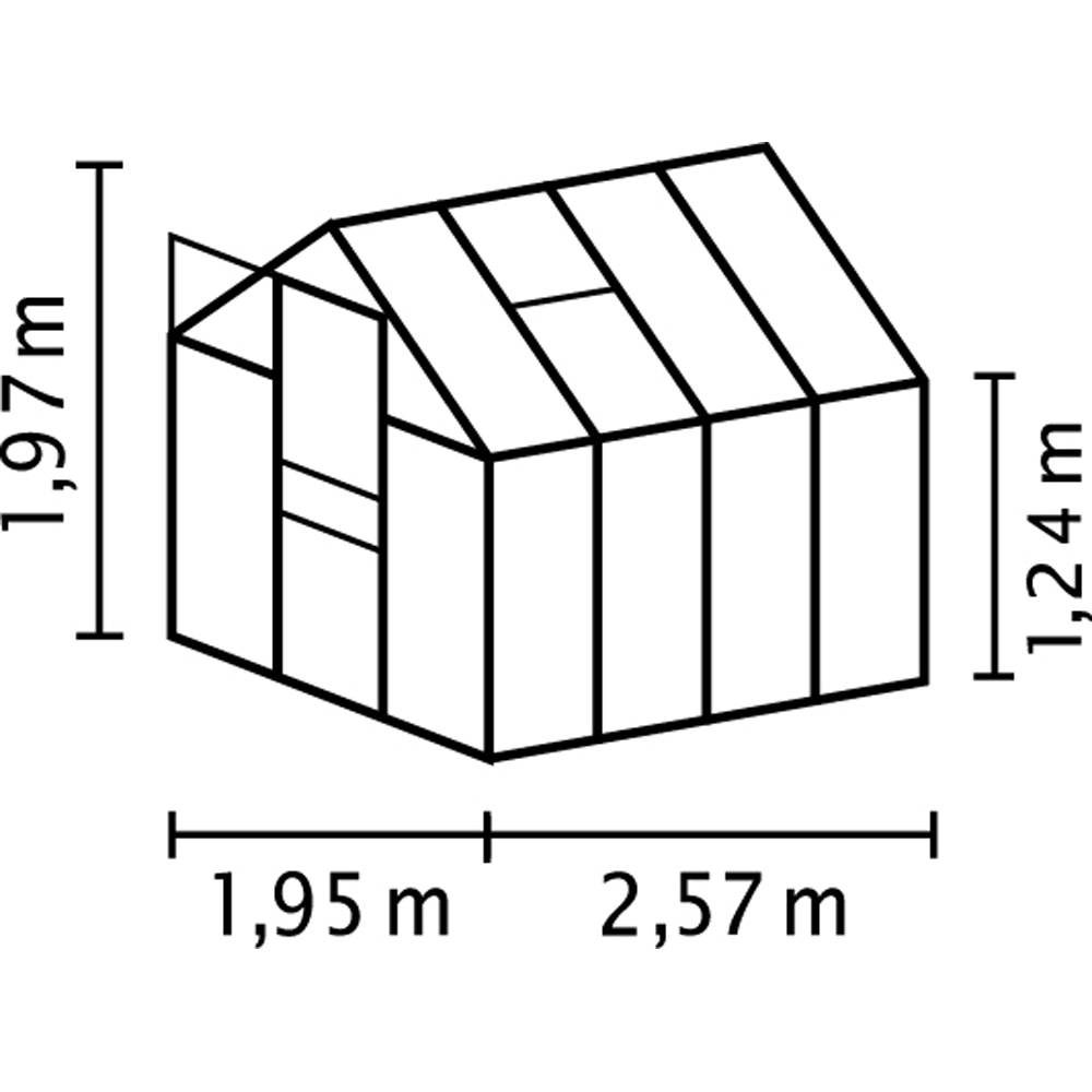 Vitavia Venus 5000 Green Aluminium Frame 6 x 8ft Horticultural Glass Greenhouse Image 4