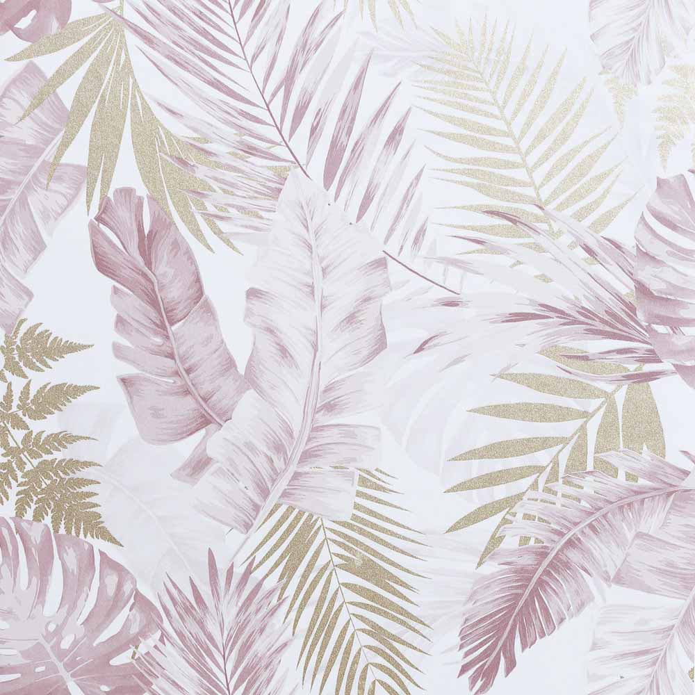 Arthouse Peel & Stick Soft Tropical Blush/Gold Wallpaper Image 1