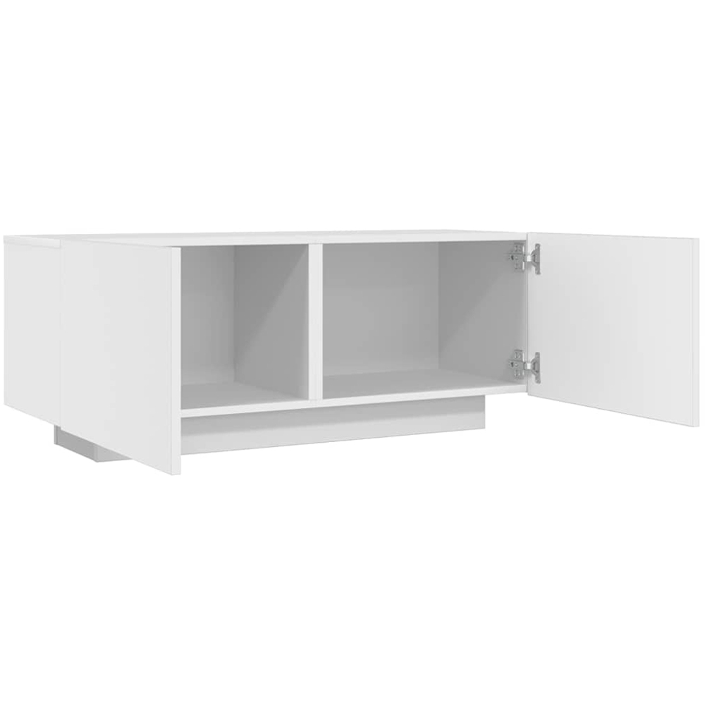 vidaXL 2 Door White TV Cabinet Image 7