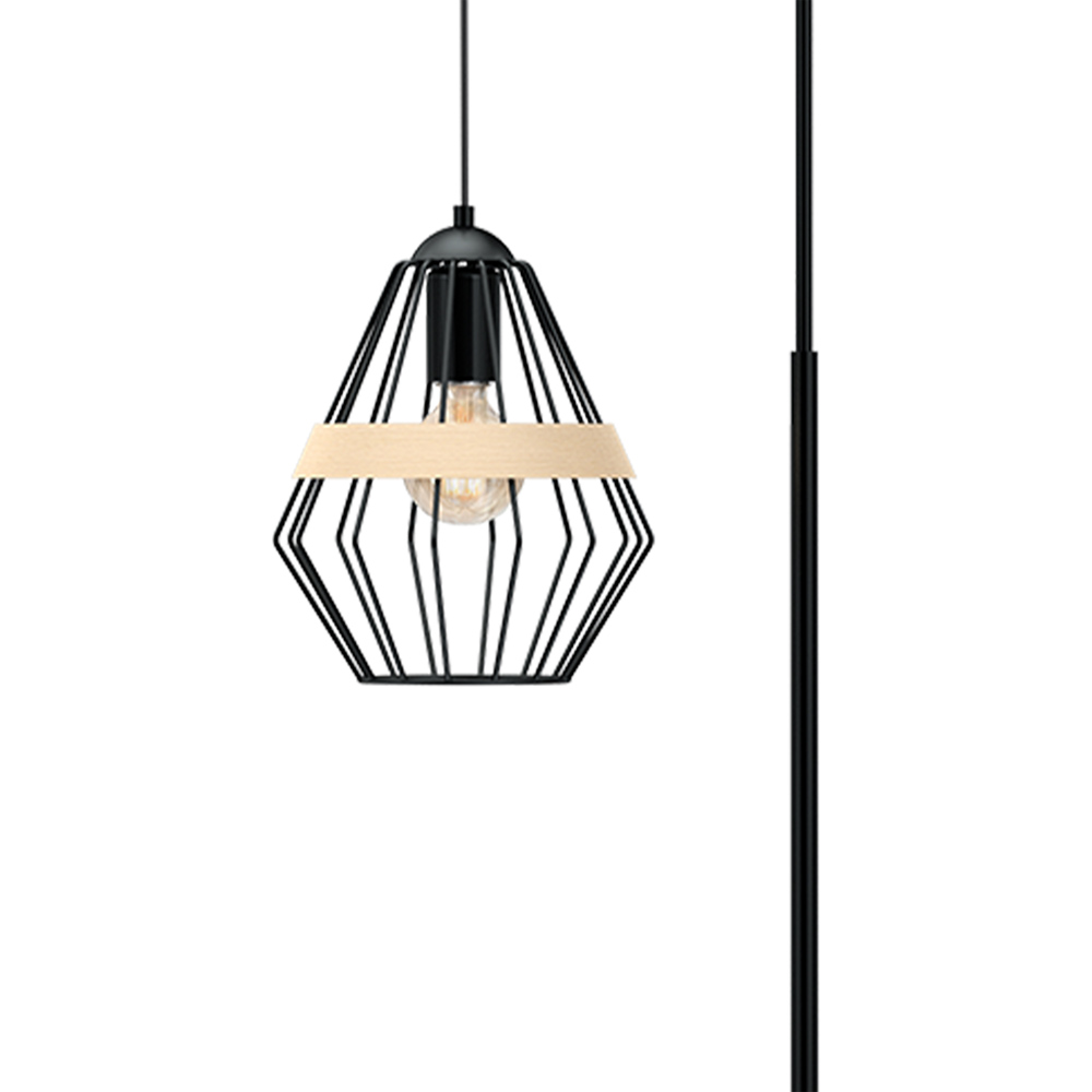 Milagro Cliff Black Floor Lamp 230V Image 4