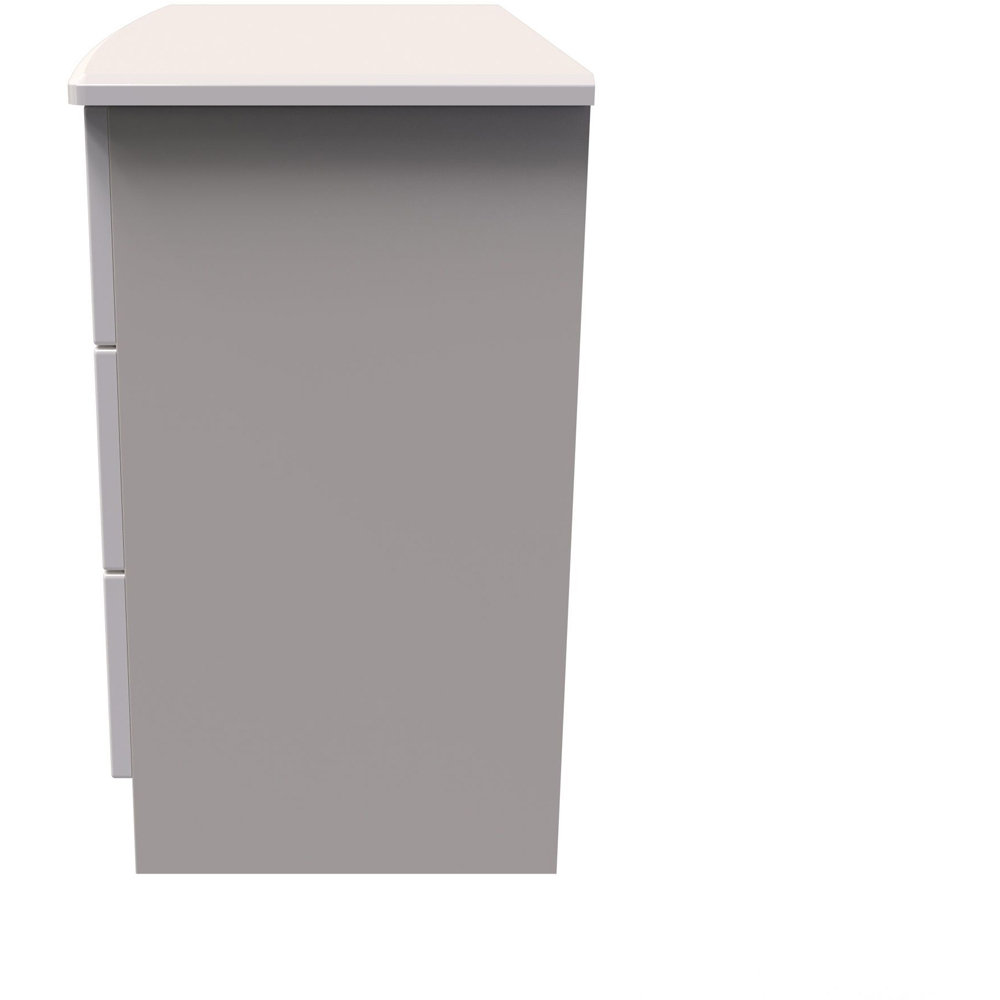 Crowndale Camden 3 Drawer Kashmir Gloss Chest of Drawers Ready Assembled Image 4