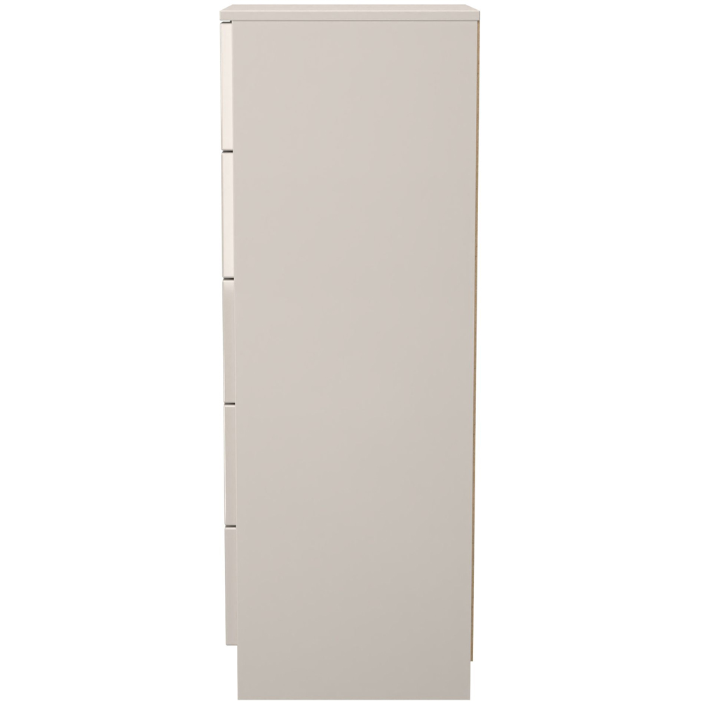 Crowndale Milan 5 Drawer Kashmir Gloss and Kashmir Tall Bedside Cabinet Ready Assembled Image 6